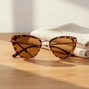 FAA'N Retro Big Frame Cat Eye Polarized Sunglasses