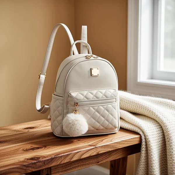 Barsine Girls Fashion Mini Backpack, Ivory
