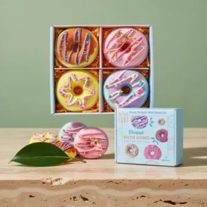 KAV Donut Bath Bombs, 4 Pieces