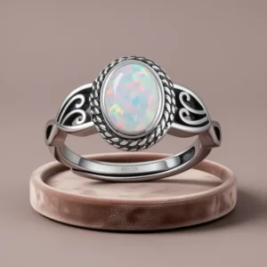 AVECON Adjustable Turquoise Rings for Women