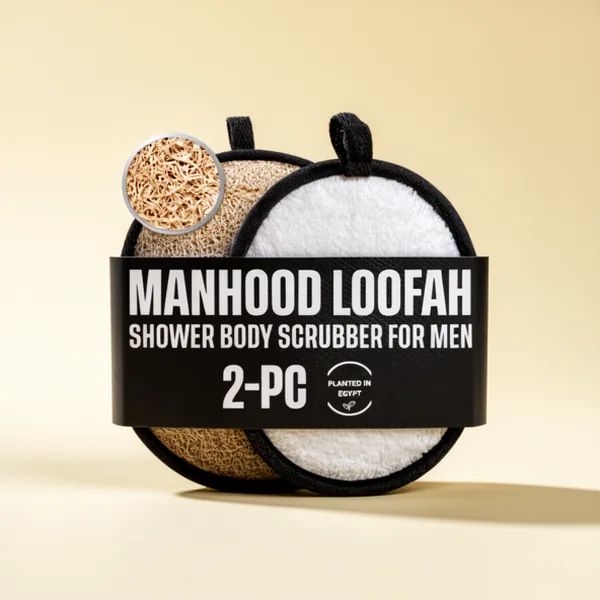 SERRENTO Mens Loofah, 2 Pieces