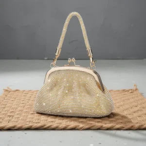 UBORSE Silver Rhinestone Clutch