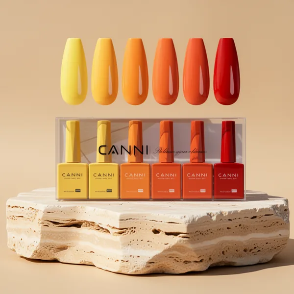 CANNI Fall Gel Nail Polish, 9 ml, 6 Pieces