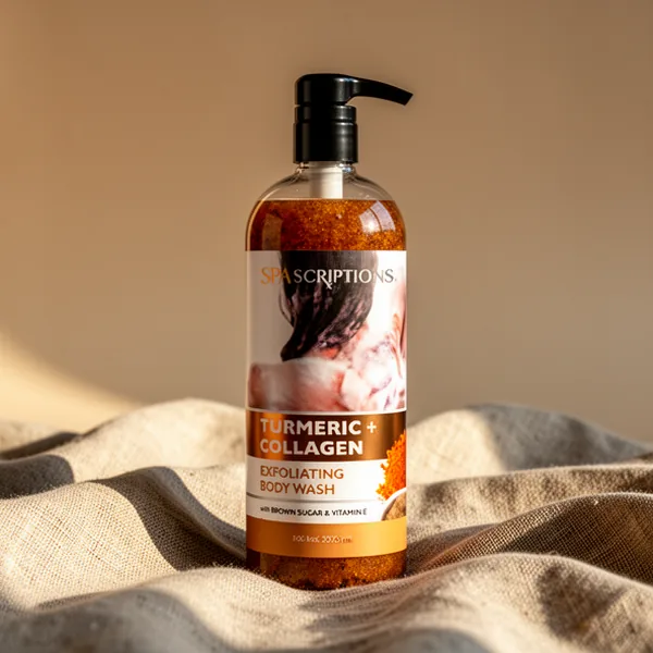SpaScriptions Turmeric & Collagen Exfoliating Treatment Body Wash, 33 oz