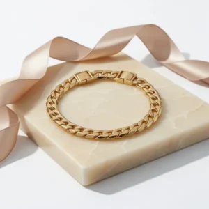 PAVOI 14K Gold Plated Chunky Curb Chain Anklet for Women