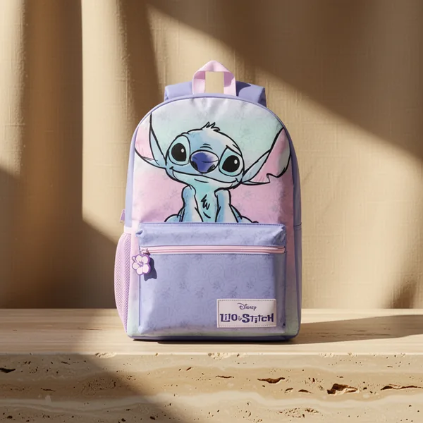 Disney Lilo & Stitch Girls Purple Pink Backpack