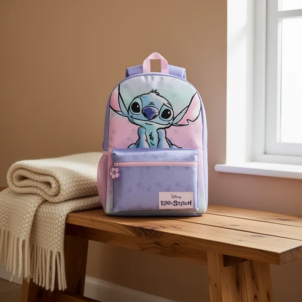 Disney Lilo & Stitch Girls Purple Pink Backpack