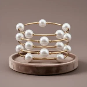 Elegance 11 Designs 10mm Crystal White Pearl Blessing Bracelet
