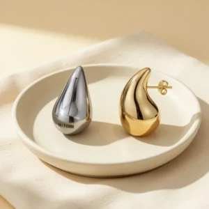 Apsvo Chunky 14K Gold Plated Hoop Earrings for Women