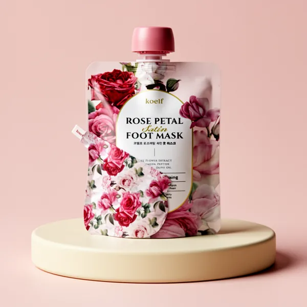 koelf Rose Petal Satin Foot Mask, 5 Pairs