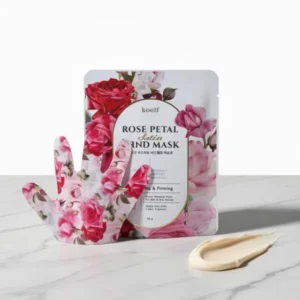 Koelf Rose Petal Satin Hand Mask, 5 Pairs
