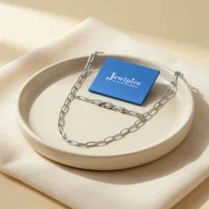 Jewlpire Plated 925 Sterling Silver Paperclip Chain Necklace for Women