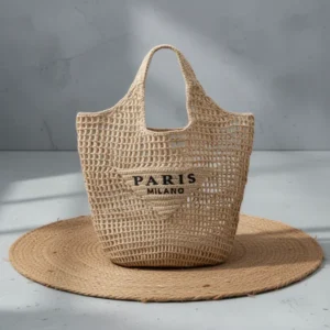 bufftieo Straw Beach Bag