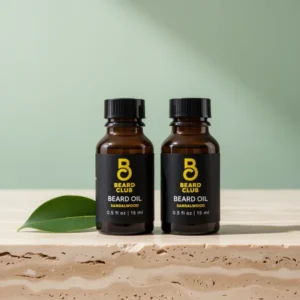 Beard Club Premium Sandalwood Beard Oil for Men, 2-Pack