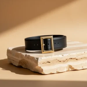 Yalice Fashion Thick Black Belt for Women