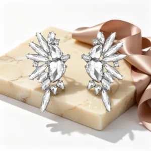 Vintage Rhinestone Statement Earrings for Women