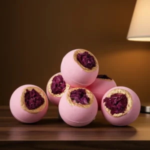Rose Bath Bombs, 6-Pack