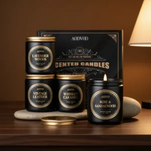 AOOVOO Scented Candles for Men, 4-Pack