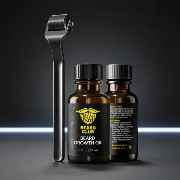 Beard Club Premium Derma Roller & Beard Growth Oil