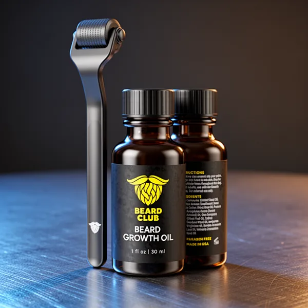 Beard Club Premium Derma Roller & Beard Growth Oil