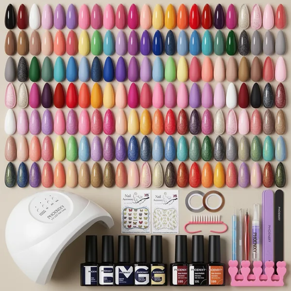 phoenixy Gel Nail Polish, 64 Pieces