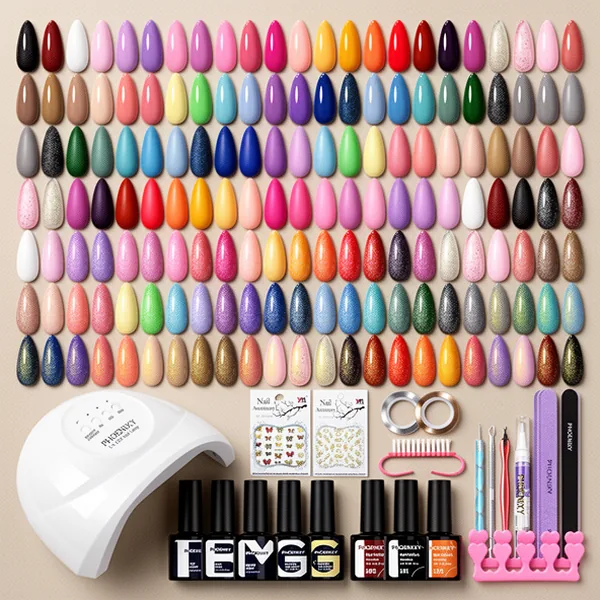 phoenixy Gel Nail Polish, 64 Pieces