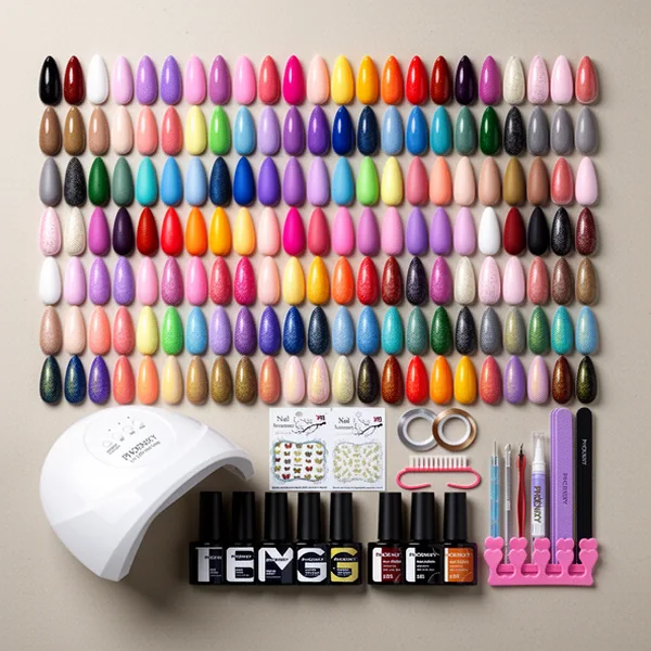 phoenixy Gel Nail Polish, 64 Pieces