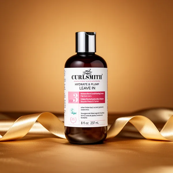CURLSMITH Hydrate & Plump Leave in Conditioner for Curly Hair, 8 oz