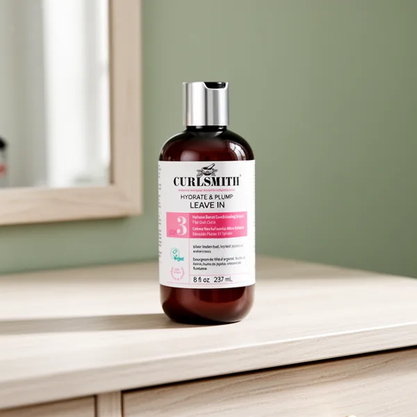 CURLSMITH Hydrate & Plump Leave in Conditioner for Curly Hair, 8 oz