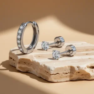 Surgical Steel Flat Back Earrings