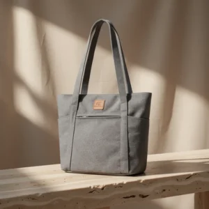 Light Canvas Shoulder Bag for Women