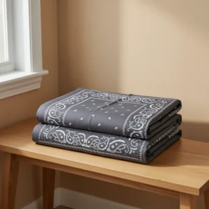 Mochabao 100% Cotton 27 X 27 Large Bandanas for Men & Women