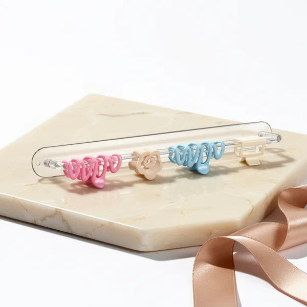 SNOWSTAR Acrylic Claw Clip Organizer, 3 Pieces