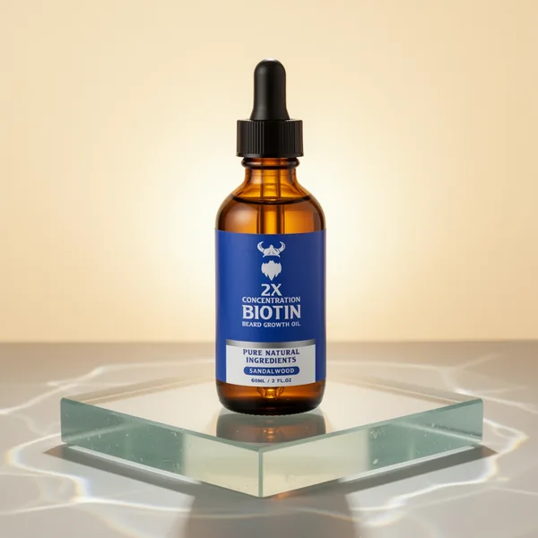 Beard Growth Oil 2X Concentration Biotin Beard Oil, 2 oz