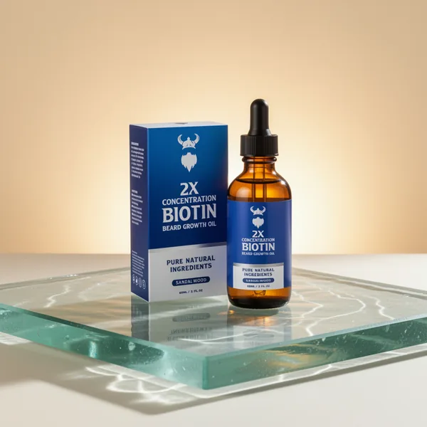 Beard Growth Oil 2X Concentration Biotin Beard Oil, 2 oz