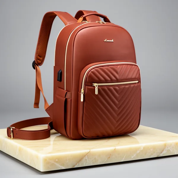 LOVEVOOK Laptop Backpack Purse, 15.6-Inch, Brown