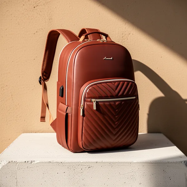 LOVEVOOK Laptop Backpack Purse, 15.6-Inch, Brown