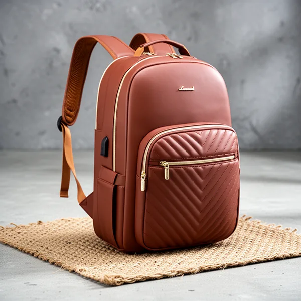 LOVEVOOK Laptop Backpack Purse, 15.6-Inch, Brown