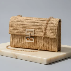 Raffia Straw Clutch Purses
