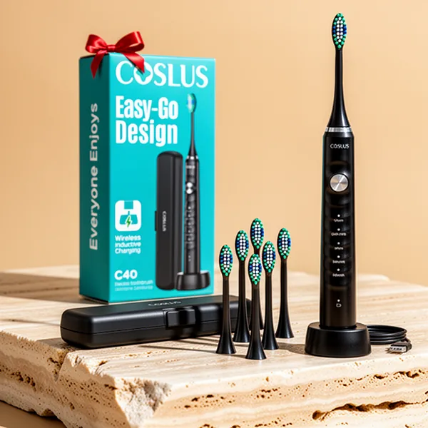 COSLUS C40 Sonic Electric Toothbrush, Black