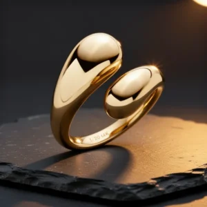 NOKMIT Chunky Gold-Tone Rings for Women