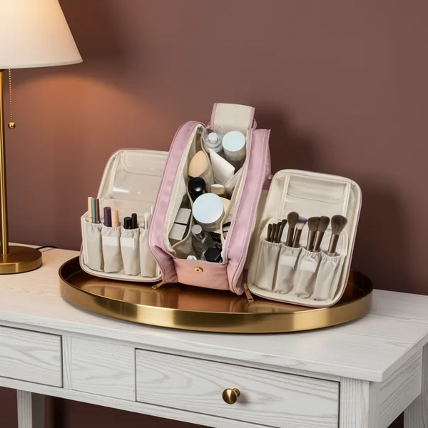 HauteHues Travel Makeup Bag