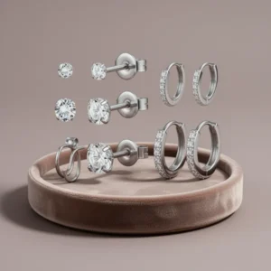 YADOCA Surgical Steel Silver Tone Earrings