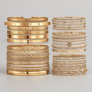 IFKM Boho Gold-Tone Chain Bracelets, 6-Pack