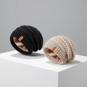 Satin Lined Beanie for Women, 3-Pack