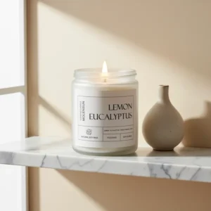Molensun Lemon Eucalyptus Scented Candle, 7 oz