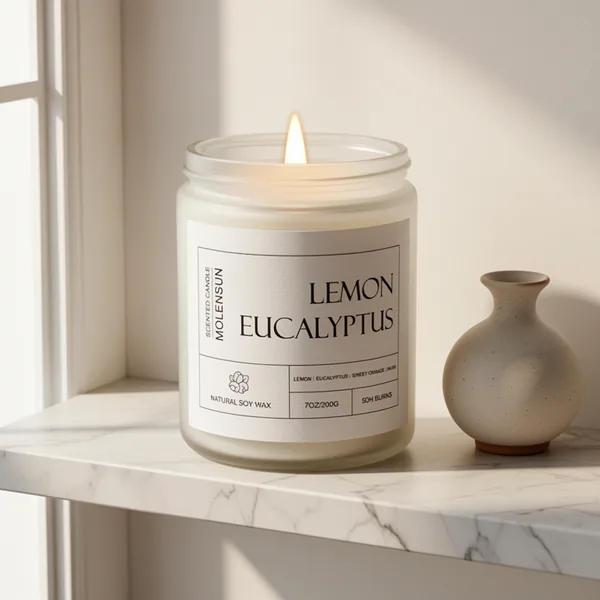 Molensun Lemon Eucalyptus Scented Candle, 7 oz