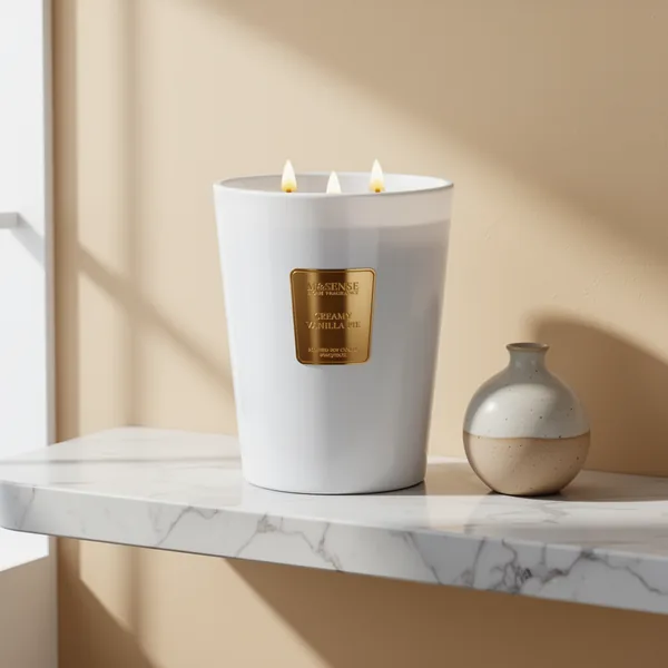 M&SENSE Creamy Vanilla Pie Soy Candle, 35 oz