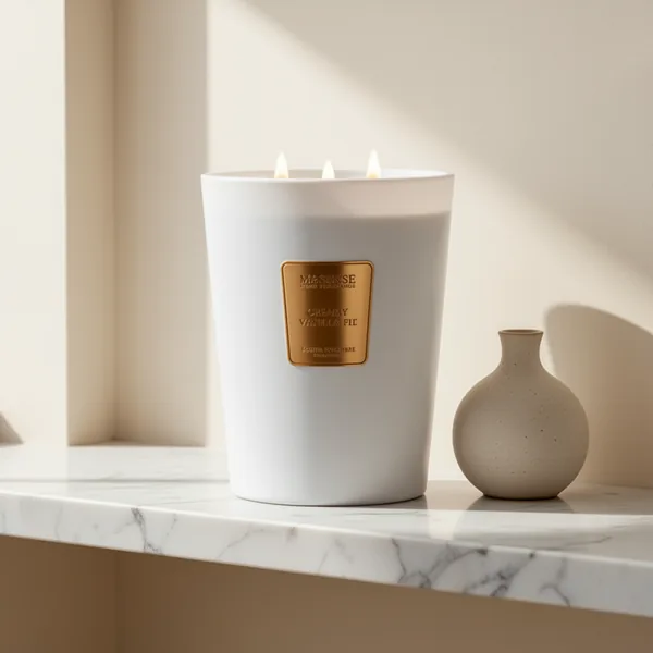 M&SENSE Creamy Vanilla Pie Soy Candle, 35 oz