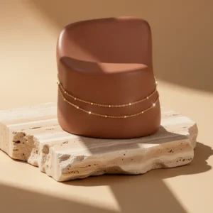 Dainty Gold-Tone Ankle Bracelets for Women